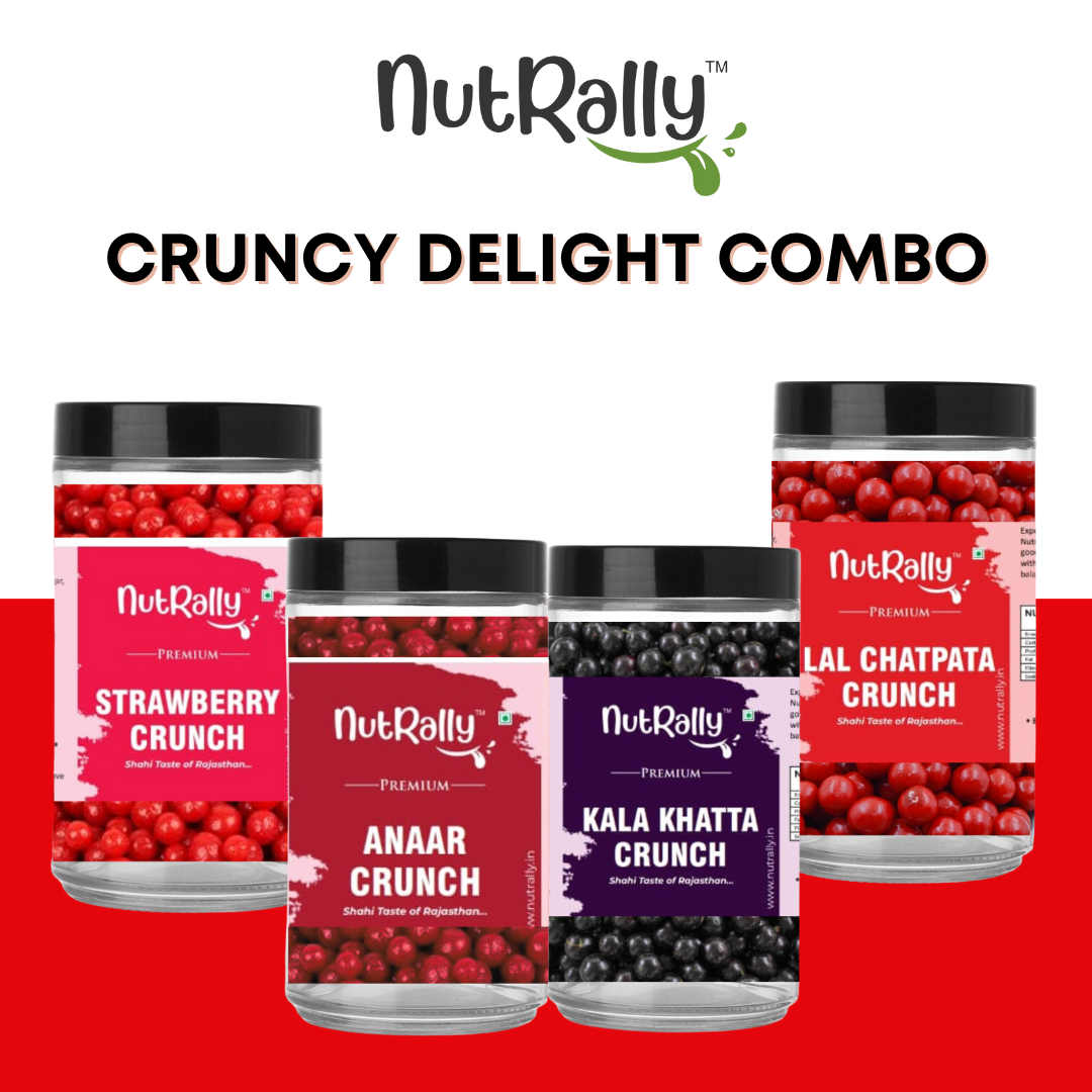 Chruncy Delight Combo - Pack of 4 (1 Strawberry, 1 Anaar, 1 Kala Khatta, 1 Lal Chatpata)