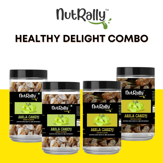 Healthy Delight Combo - Pack of 4 (2 Sweet Amla Candy,  2 Chatpata Amla Candy)