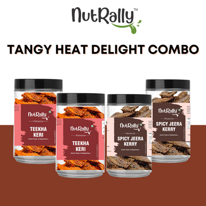 Tangy Heat Delight Combo Pack of 4 (2 Teekha Kerry, 2 Jeera Kerry)