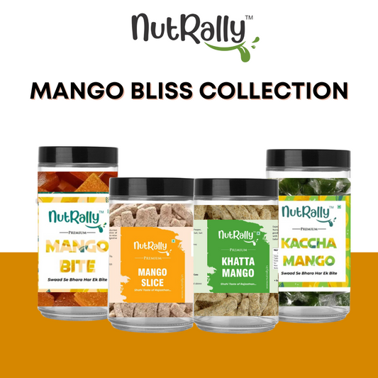 Mango Bliss Collection - Pack of 4 (1 Mango Slice, 1 Khatta Mango, 1 Mango Bite, 1 Kacha Mango Bite)