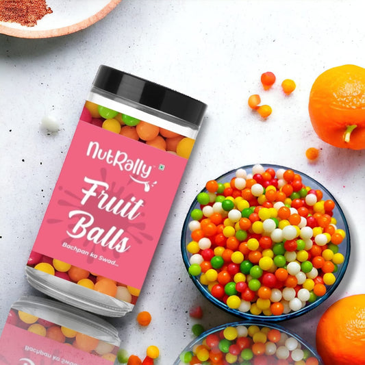Nutrally Mix Fruit Ball (Khata Meetha Mix Fruit) Flavour Candy 150 GM Pack I Sweet Candy I Revive Your Childhood MemoriesI Organic & Hygienically Packed.
