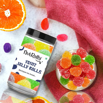 Nutrally Ball Shape Jelly Candy I Sweet Candy I Revive Your Childhood MemoriesI Organic & Hygienically Packed.