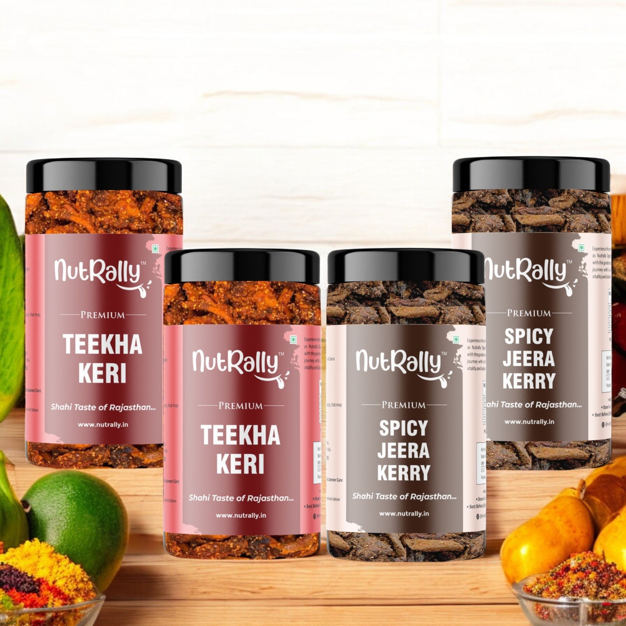 Spicy Tangy Delight Combo – Teekha Kerry & Jeery (Pack of 4)