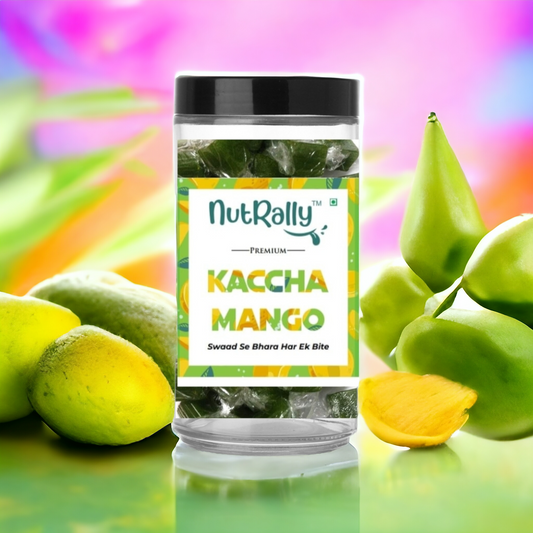 Nutrally Kacha Mango Bite Made with Real Mango Fruit Pulp I Best for Khatta Meetha Mango Lovers