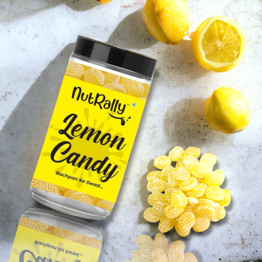 Nutrally Lemon (Khata Meetha Nimbu) Flavour Candy  I Sweet Candy I Revive Your Childhood MemoriesI Organic & Hygienically Packed.