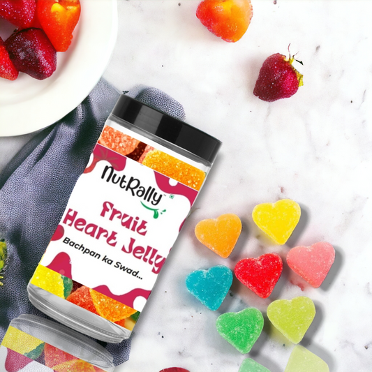 Nutrally Heart Shape Jelly Candy I Sweet Candy I Revive Your Childhood MemoriesI Organic & Hygienically Packed.