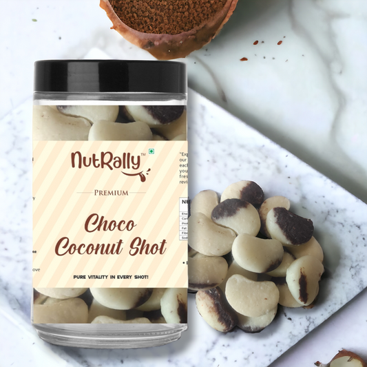 Nutrally Choco Coconut Shots made with Coconut and Choclate I Best to eat after your every meal