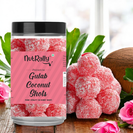 Nutrally Gulab Coconut Shots - Aromatic Rose Coconut Treat