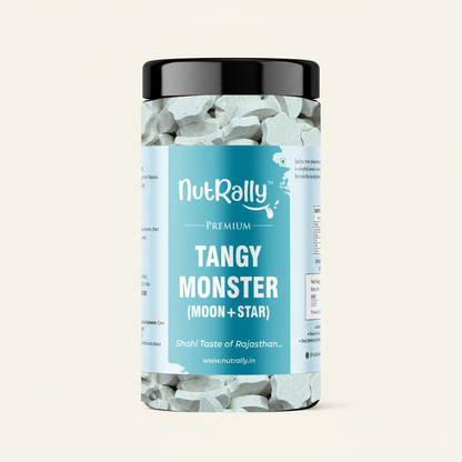 Tangy Monster (Moon+Star) with cream background