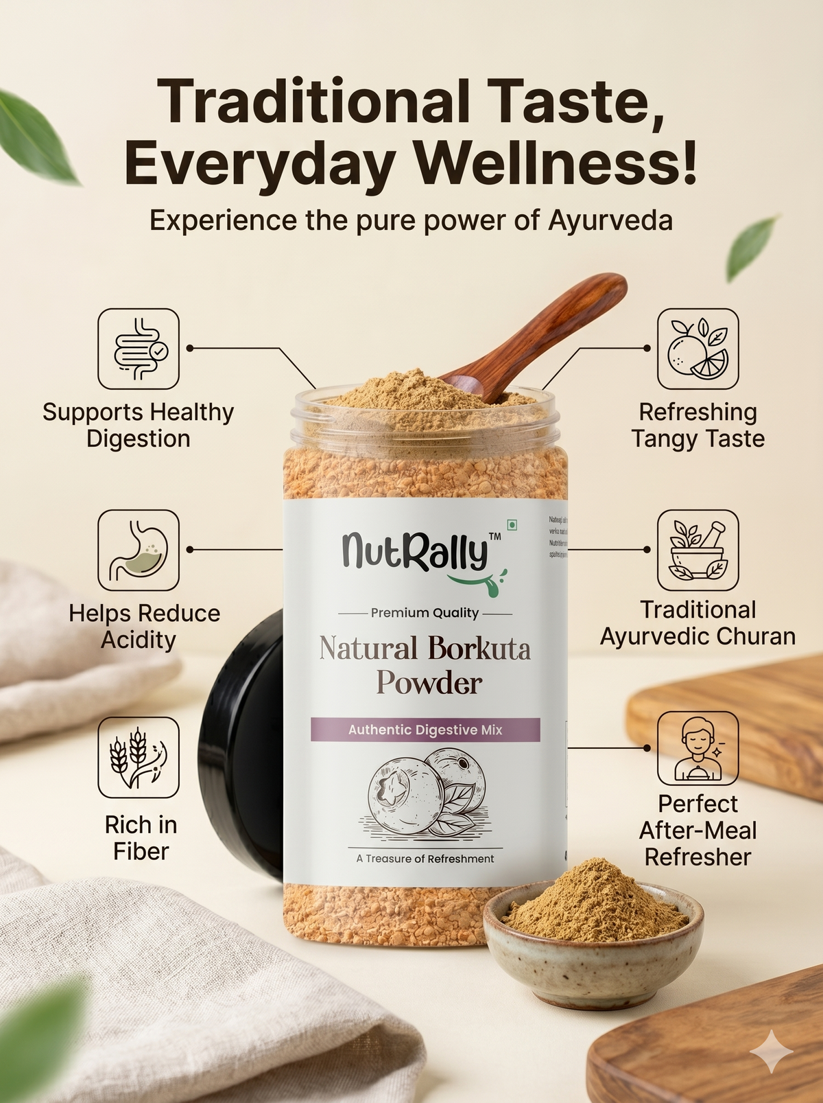 Natural Borkuta Powder - 260 Gm