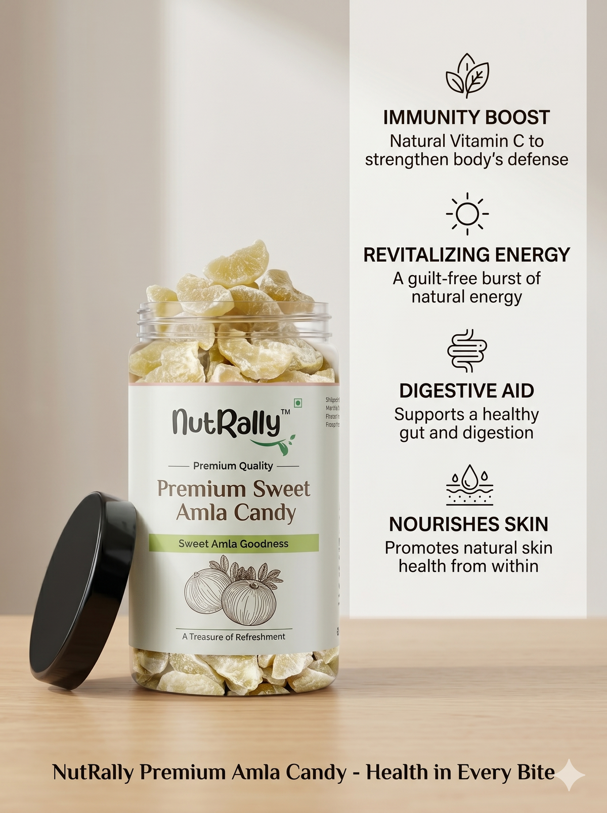 Premium Sweet Amla Candy - 240 Gm