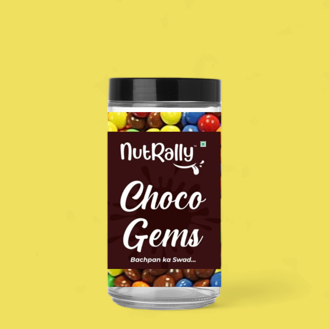 Nutrally Choco Gems I Sweet Candy I Revive Your Childhood MemoriesI Organic & Hygienically Packed.